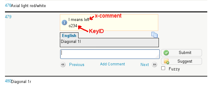x-comment and KeyID in Pootle